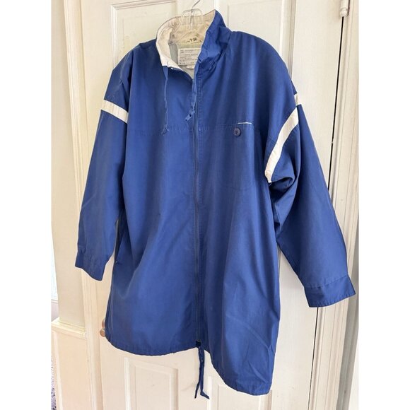 Vintage Sears Parka Nylon Rain Coat Cold Weather Jacket Men’s Sz XL Blue - Picture 2 of 8
